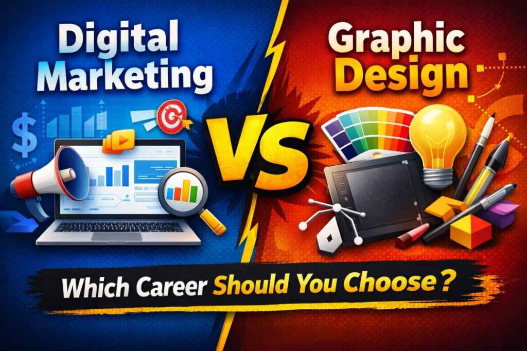 digital marketing vs graphic design career