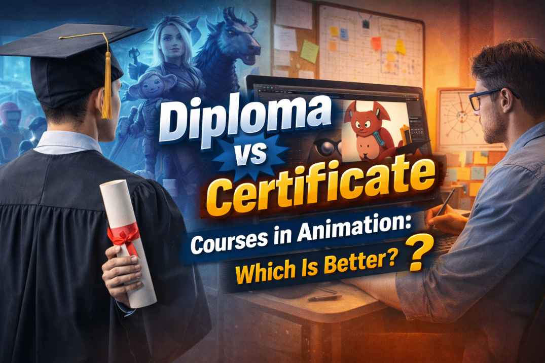 animation diploma vs certificate course